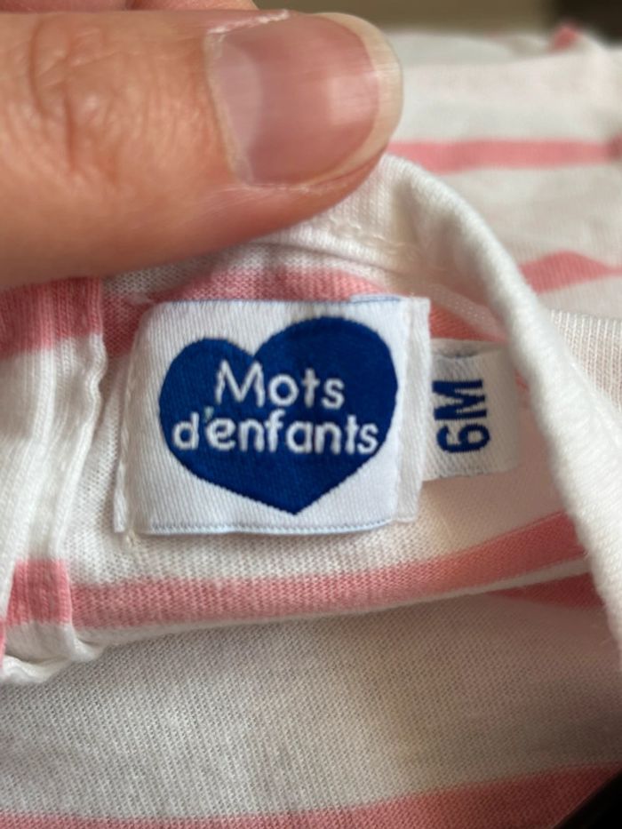 T-shirt manches longues rayé pomme 6 mois - photo numéro 5