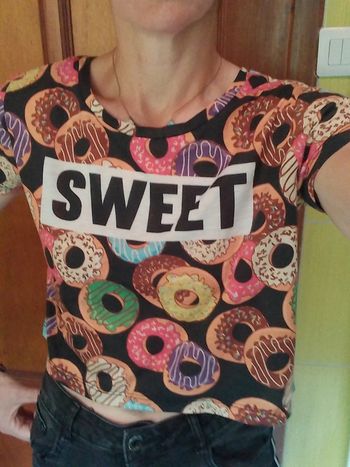 T-shirt femme court Donuts Jennyfer