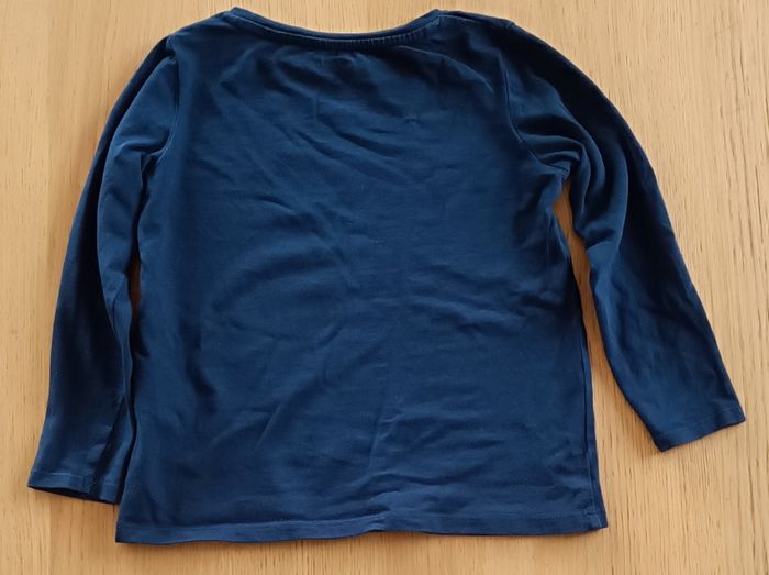 T-shirt manches longues Vertbaudet 4 ans fille bleu marine - photo numéro 7