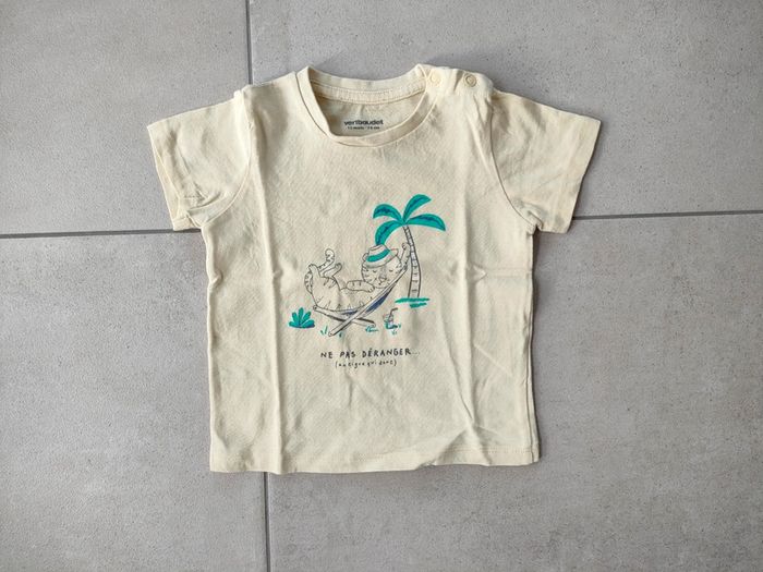Tee-shirt jaune croco - Taille 12 mois
