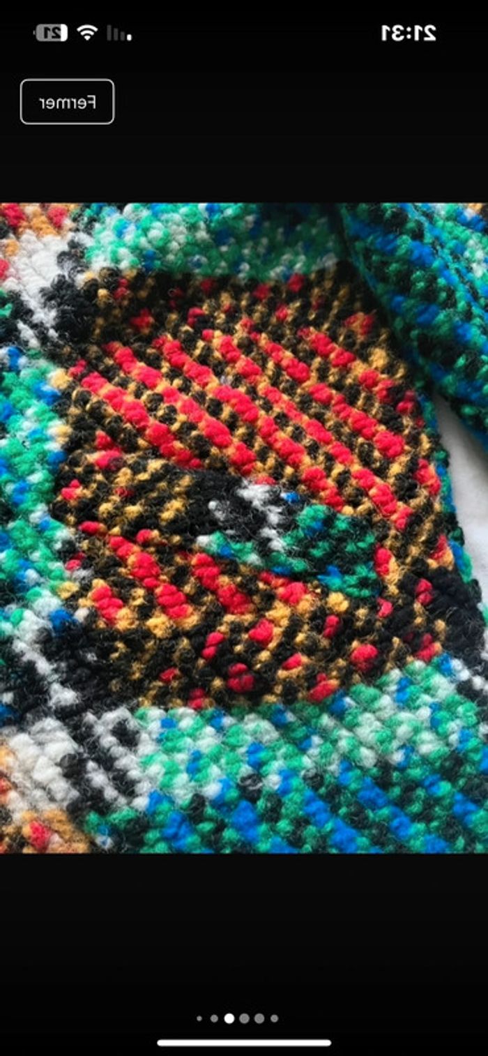 Manteau Vinted en Laine Multicolore - photo numéro 4