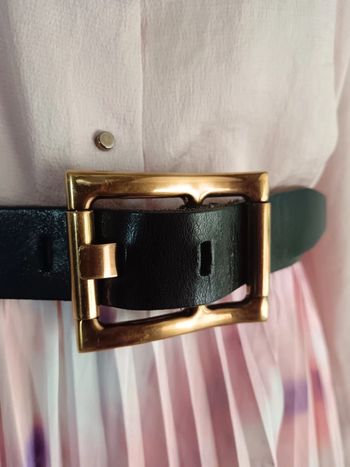 Dolce Gabbana | Ceinture cuir noir boucle doré | t. 65