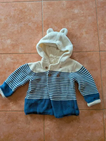 Gilet / manteau M&S 9/12 mois marinière