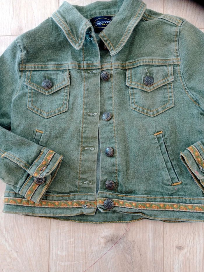 Veste fille 6 ans Jean vert c85 - photo numéro 3