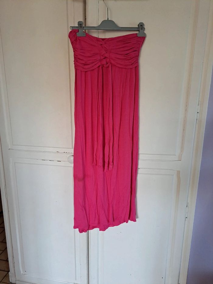 Robe longue rose fushia taille unique