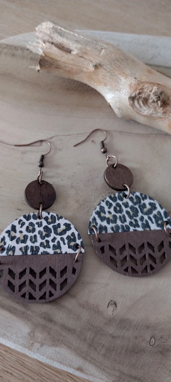 Boucles d'oreilles léopard - photo numéro 4