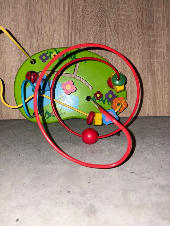 Jeu d’éveil en bois – Circuit à perles / Labyrinthe - photo numéro 3