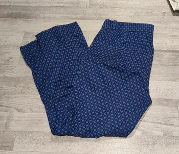 Pantalon bleu a motif Camaïeu, excellent etat