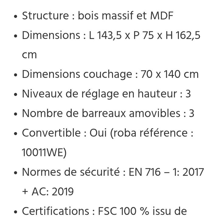 Lit Cabane en bois 70x140 - photo numéro 6