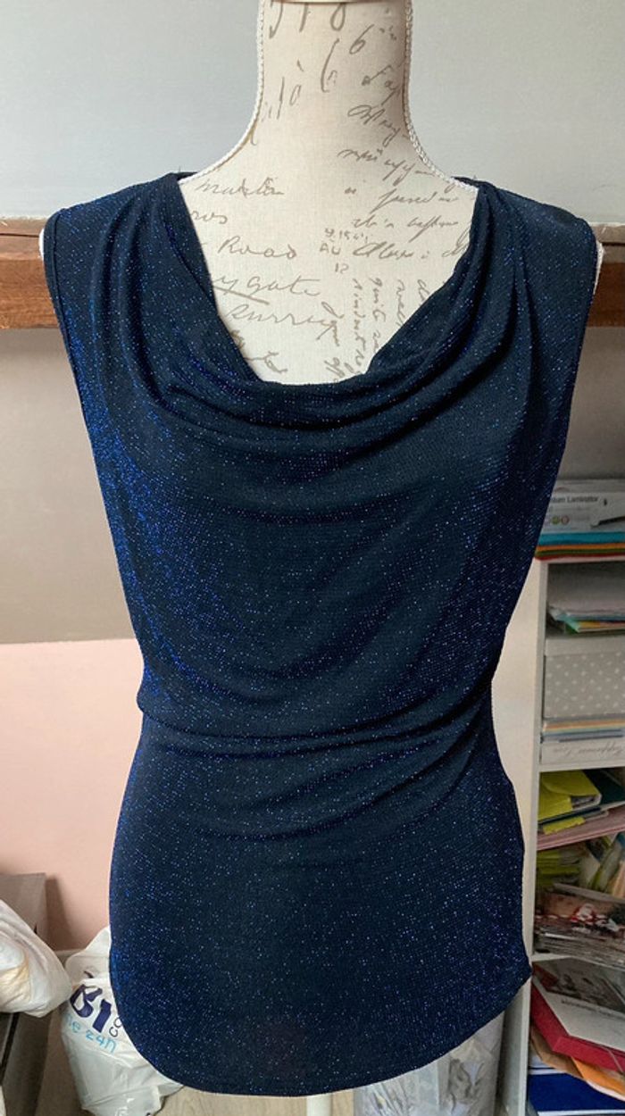 Top fête bleu