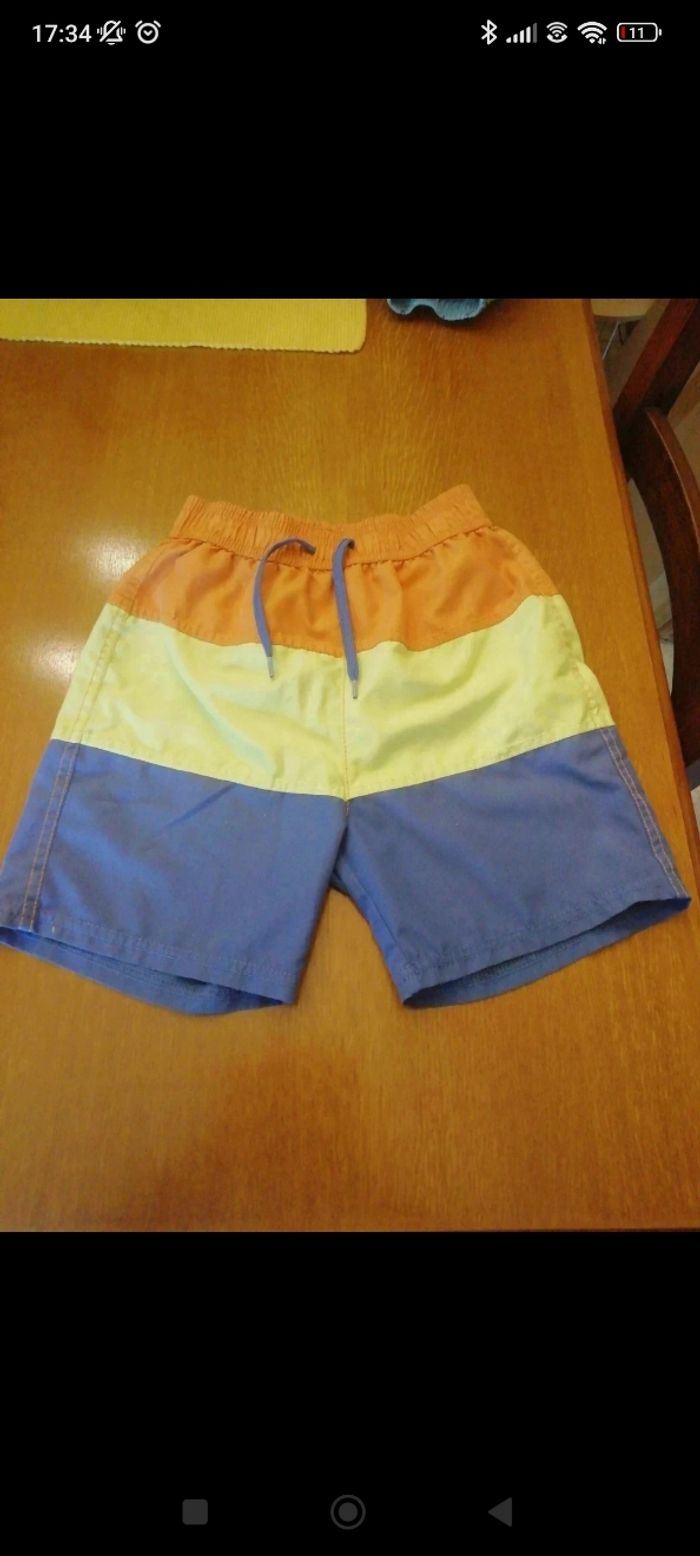 Short de bain tricolore garçon 8 ans - photo numéro 6