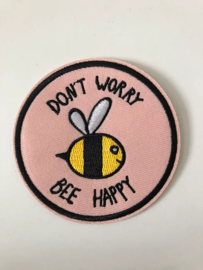 Écusson patch brodé message abeille neuf