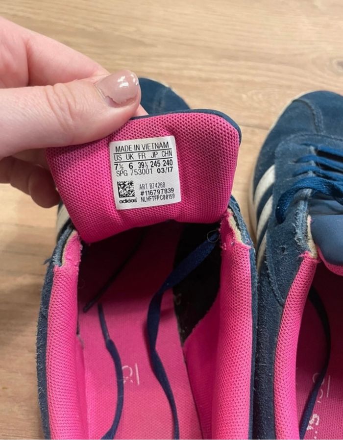 adidas daim bleu rose femme t39 - photo numéro 3