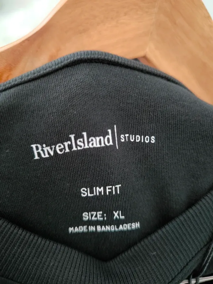 T-shirt noir River Island Studios – Taille XL – Neuf - photo numéro 3