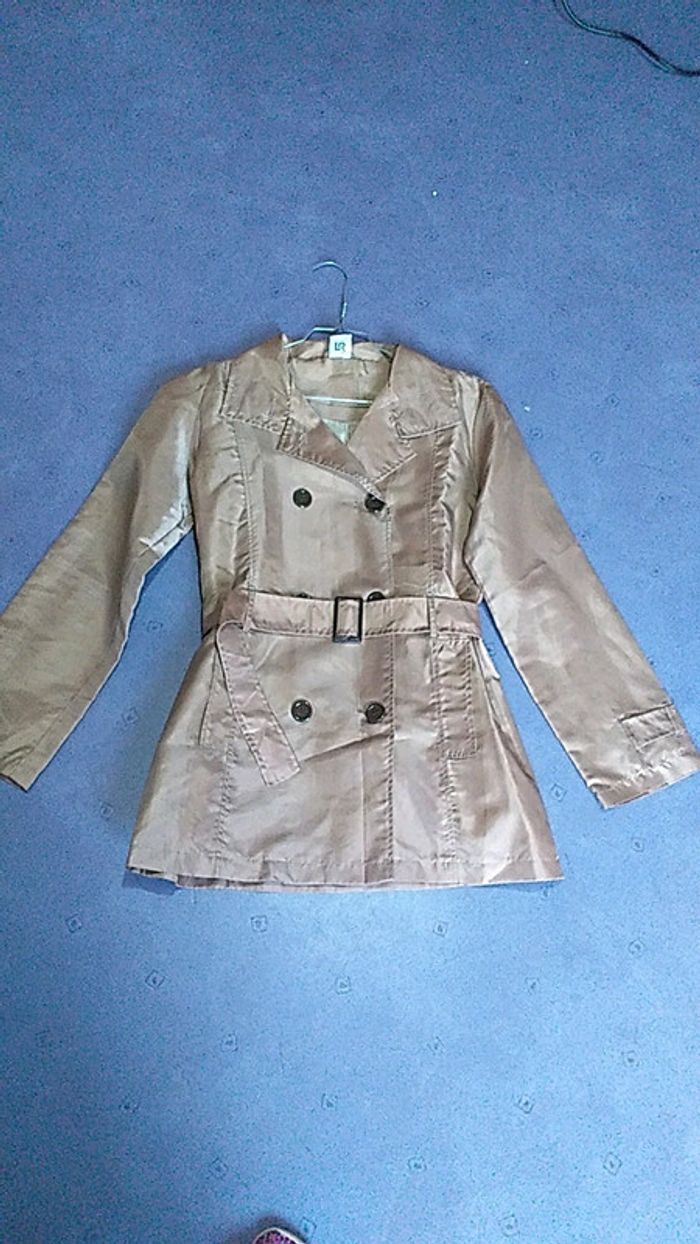 Veste trench marron clair imperméable taille 38/40 - photo numéro 4