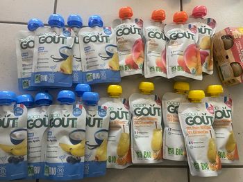 Lot de 20 compotes et 2 petits pots bio