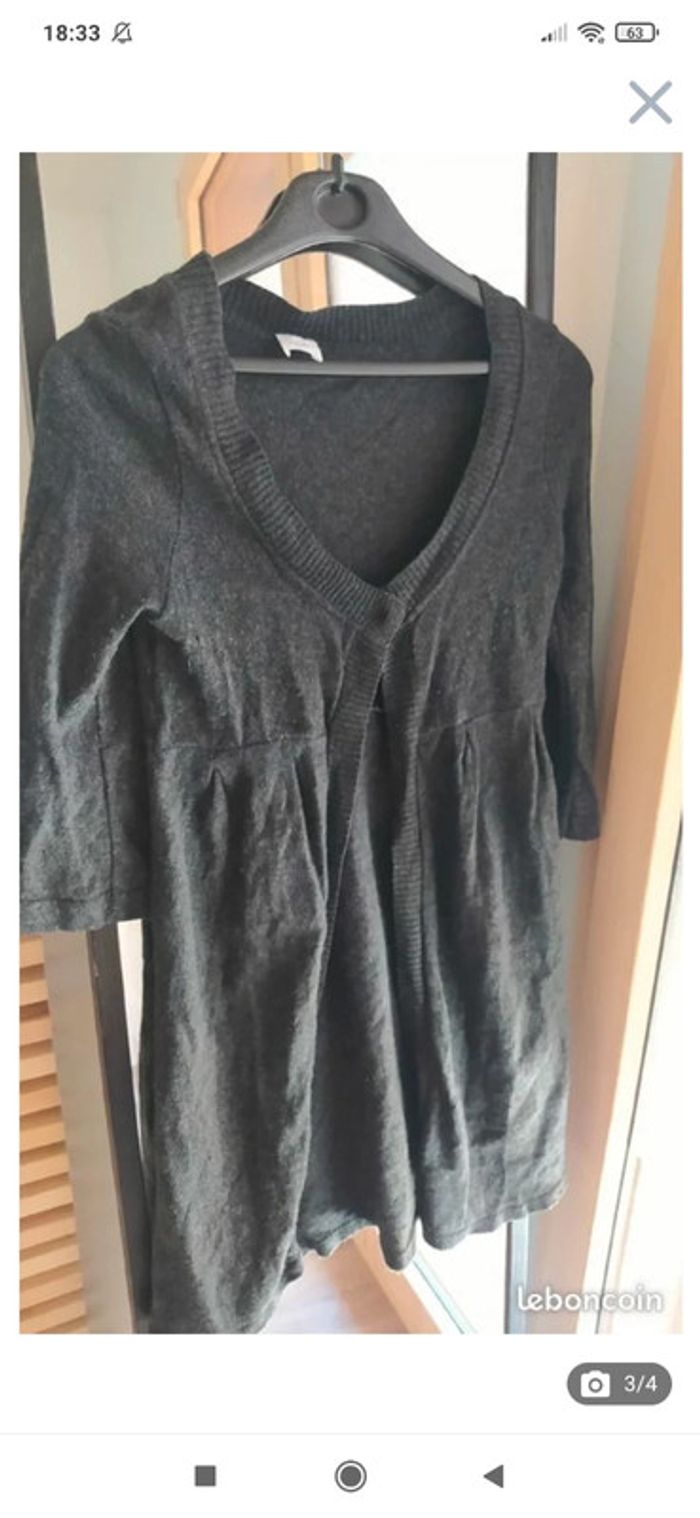 Gilet long gris - photo numéro 3