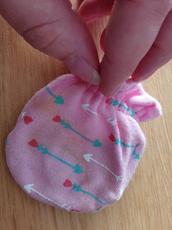 Lot de 3 bonnets/Mouffles naissance fille - photo numéro 2