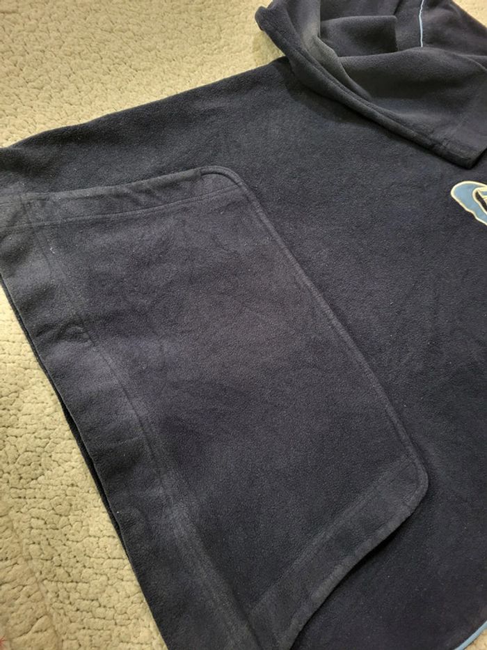 Sweat à capuche / Hoodie Nike polaire vintage bleu marine logos brodés - XL - photo numéro 9