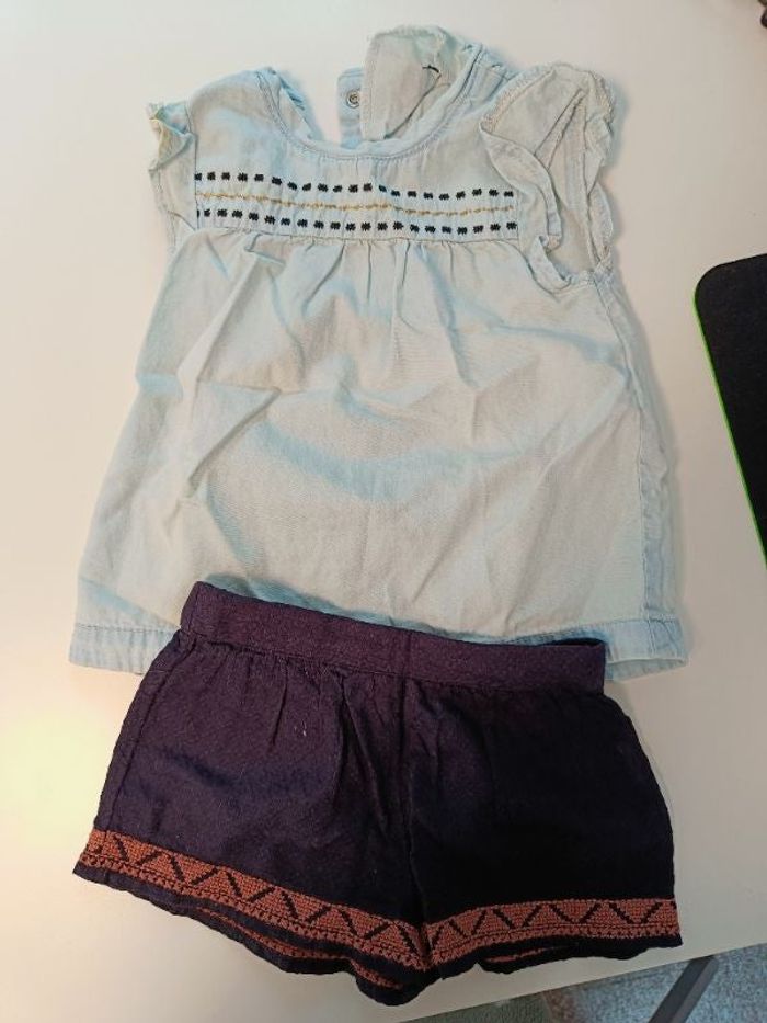 Ensemble tunique + short 9 mois