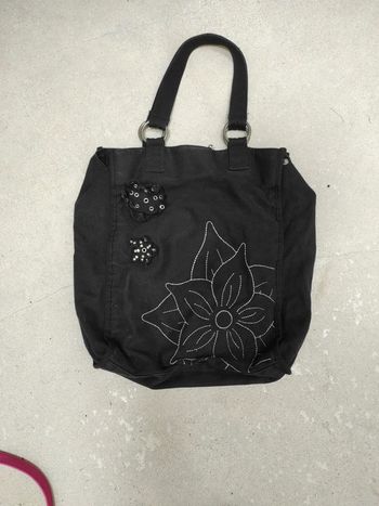 Sac Etam noir fleurs