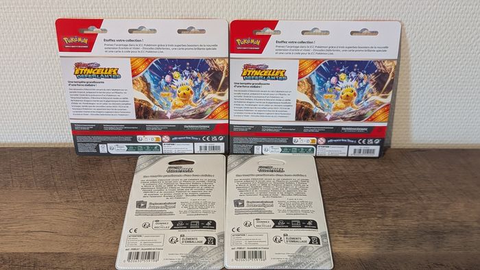Lot Cartes Pokémon " 2 Tripacks+ 2 Blisters EV08 - Étincelles Déferlantes" - photo numéro 2