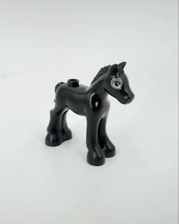 Lego Animaux Friends : Poney / Poulain noir, tour des yeux gris - NEUF