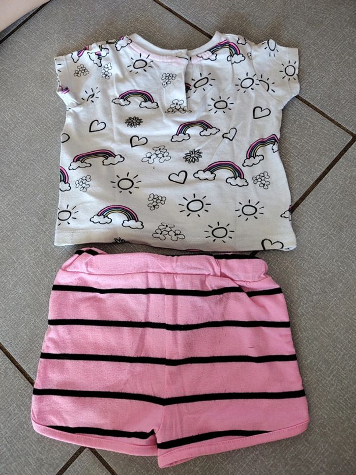 Ensemble t-shirt / short Minnie T.6-9 M - photo numéro 2