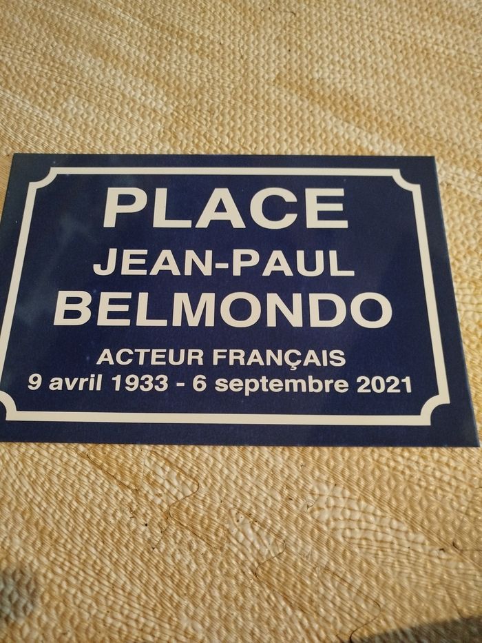 Plaque publicitaire motif jean Paul Belmondo neuf - photo numéro 2