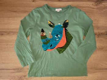 T-shirt sequins dpam rhinocéros 5 ans