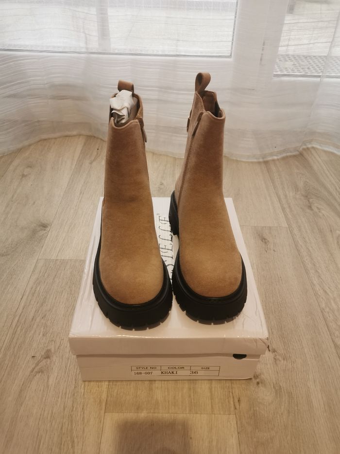 Bottine chaussettes  BESTELLE beige - taille 36 - photo numéro 2
