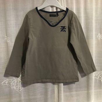 T-shirt kaki et bleu Marine 3 ans IKKS