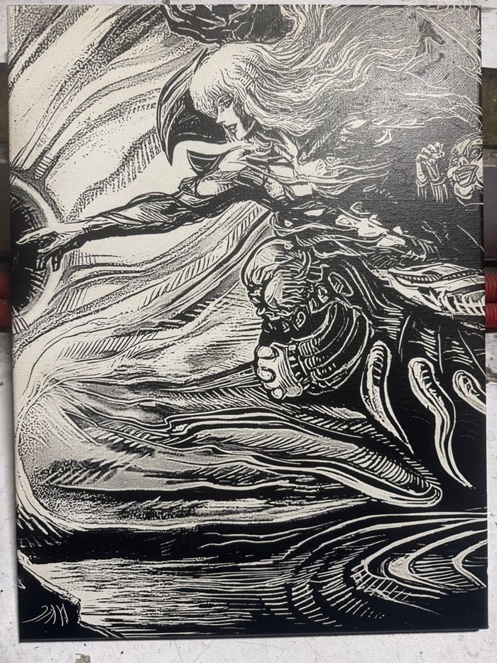 Lot 2 tableaux Guts vs Griffith manga Berserk en toile 30x40 cm - photo numéro 5