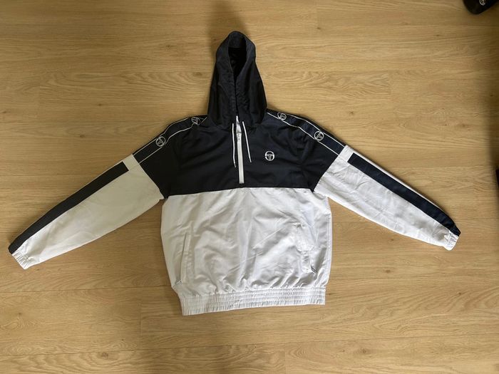 Veste Sergio Tacchini blanc & bleu marine - Taille L - photo numéro 3