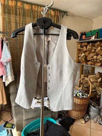 Gilet de costume gris river Island