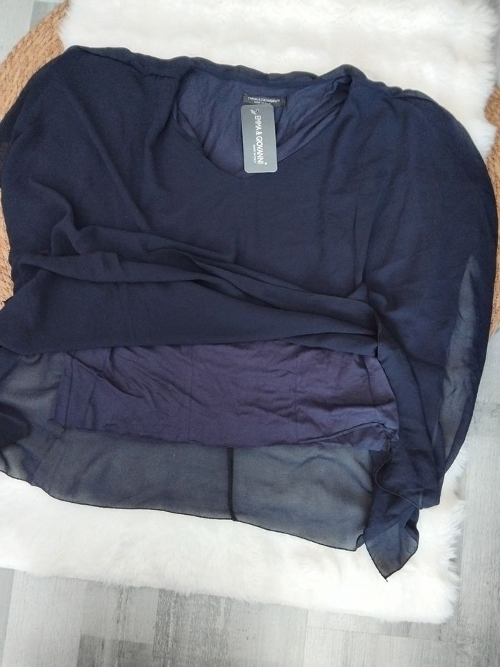 Blouse fluide femme, manches amples,Emma et giovanni, neuf, XL - photo numéro 5