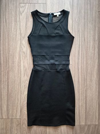 Robe noire moulante transparence bershka