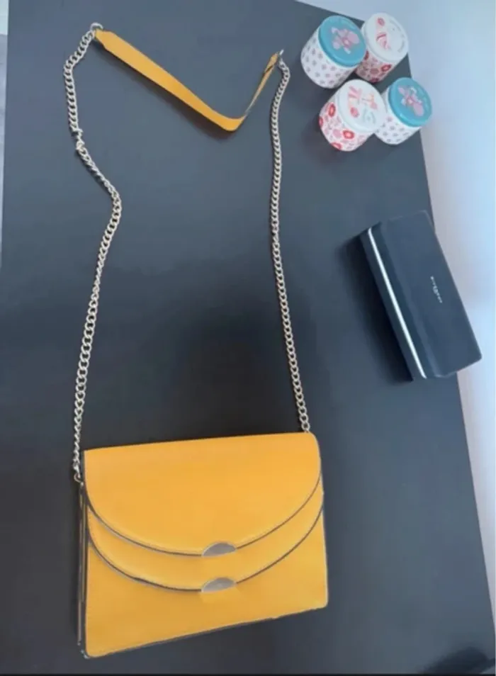 Sac à main bandoulière jaune H&M - photo numéro 4