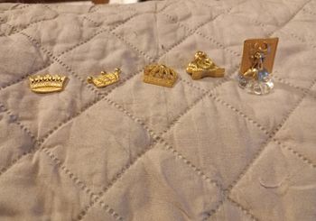 Lot 5 fèves dorées