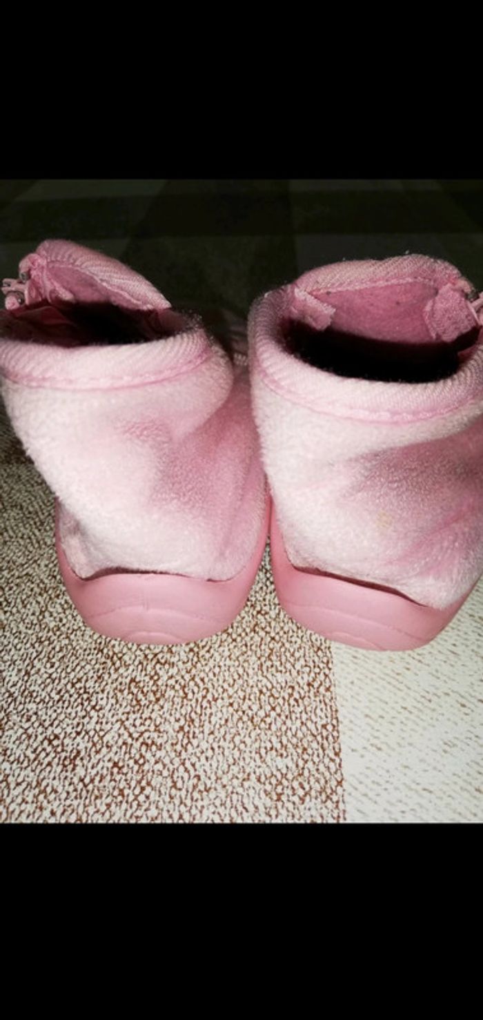 Chausson rose à fermeture éclair taille 22 - photo numéro 4