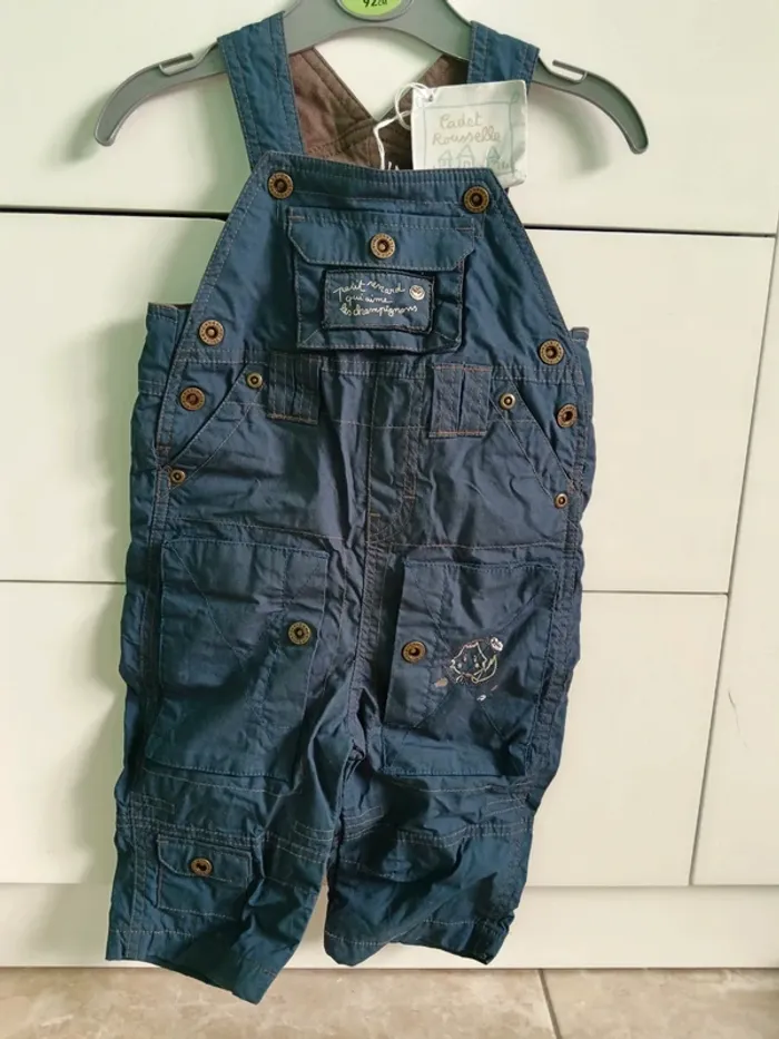 Salopette bleu Taille 12 mois Cadet Rousselleq
