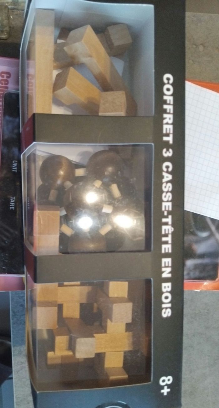 Coffret casse tete en bois