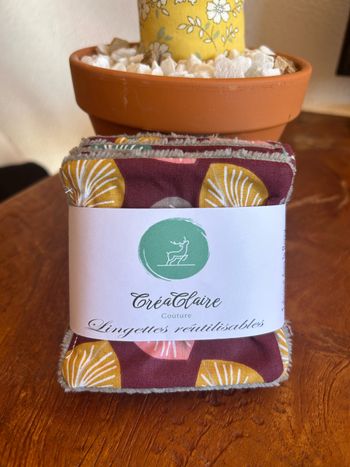 Lot 10 Lingettes réutilisables