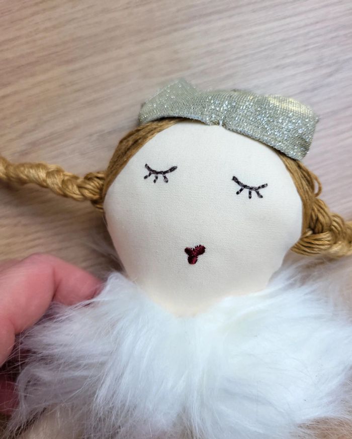 Lot peluches elegantes 2 cygnes ,1 souris et 2 poupees maison du monde - photo numéro 13