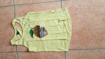 Débardeur fille 5 ans (110-113 cm) jaune Kiabi