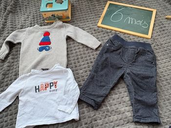 Superbe ensemble 3 pièces, bébé garçon 6mois, garçon
