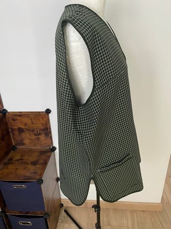 Haut sans manches vert quadrillé – Taille 50 – Confort & style intemporel 