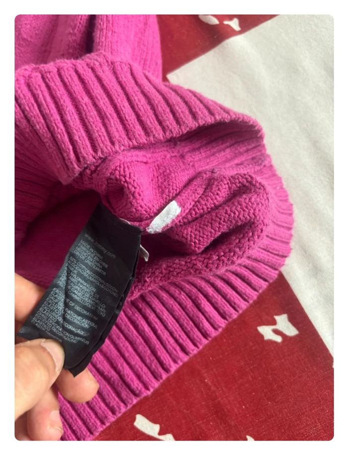 Pull Torsadé Tommy Hilfiger taille xs rose fushia - photo numéro 7