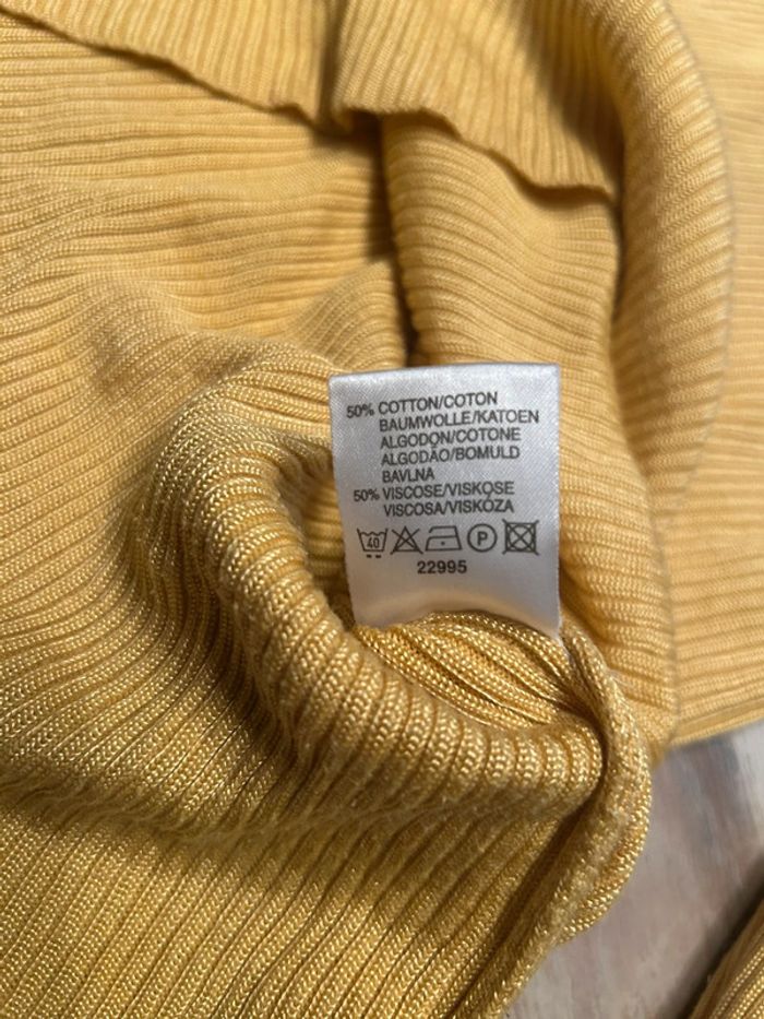 Pull col roulé femme jaune Coton - photo numéro 5