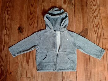 Gilet gris argenté pour bebe fille